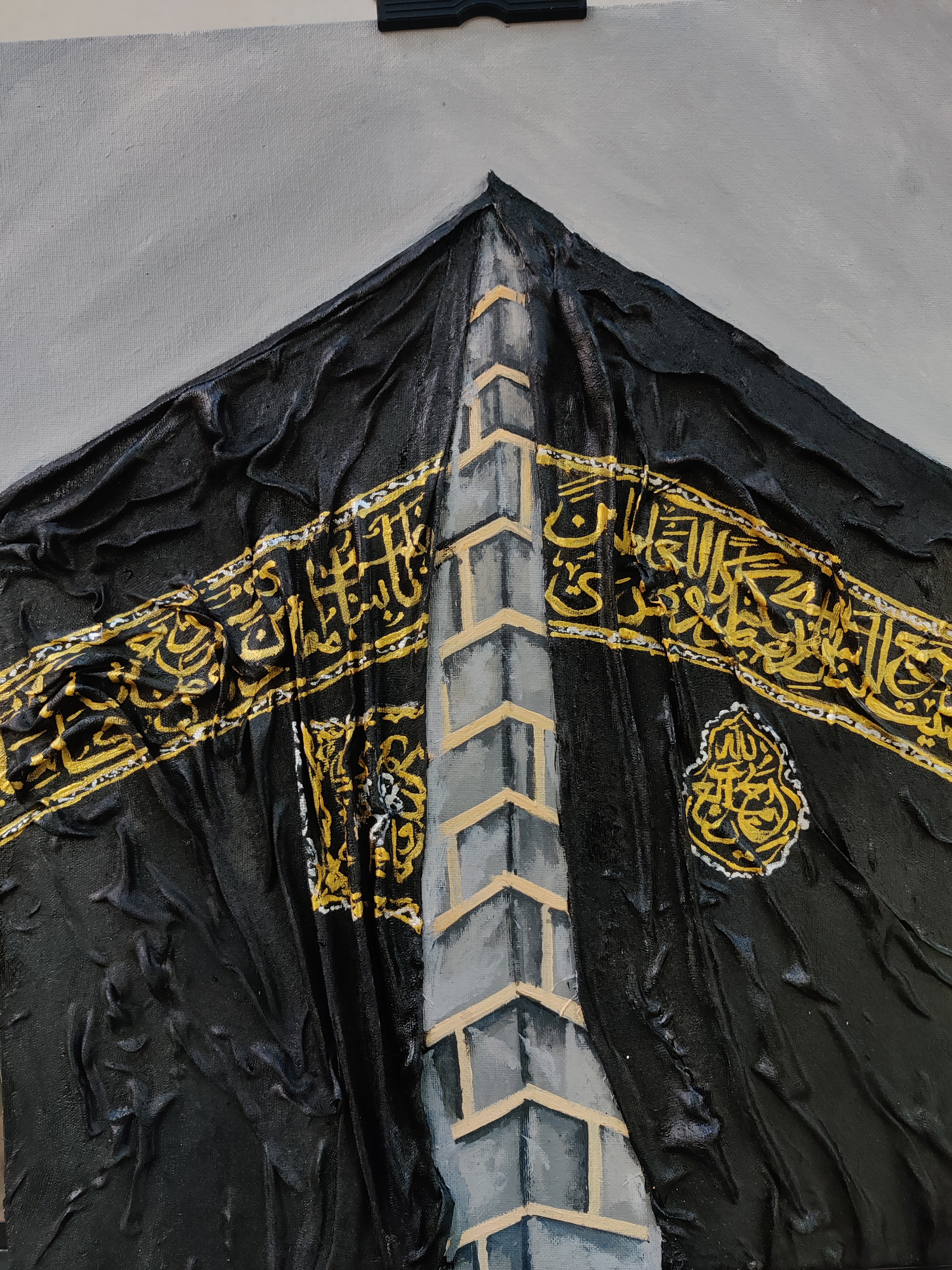 Kaaba Door 3D Textured Islamic Canvas Art